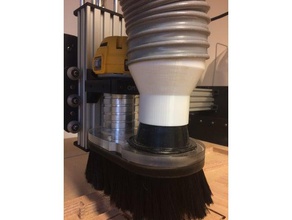 100mm 64mm aspirante redutor partes cnc dustshoe kentcnc ooznest ventilação workbee 3d print model - Mito3D