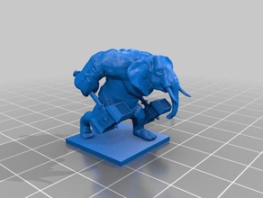 loxodon bárbaro brinquedos jogos 3d print model - Mito3D