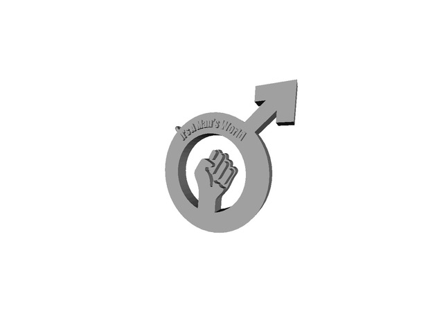 Ihre mans Welt Zeichen logos Feminismus james brown Männlich Männlichkeit 3D print model - Mito3D
