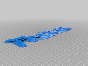 my customized chamfered text signs logos 3d print model - Mito3D