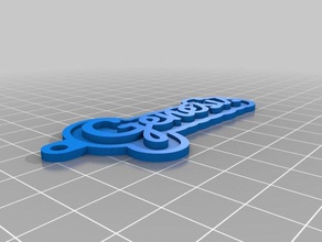 genesis Schlüsselanhänger angepasst 3d print model - Mito3D