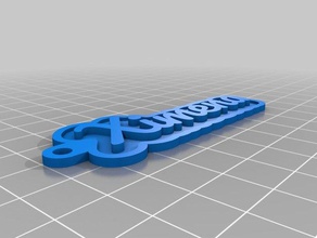 ximena keychains customized 3d print model - Mito3D