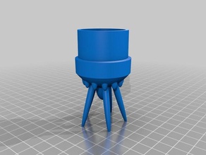 impianto di razzo spaziale pentola a lungo stabile arredamento 3d print model - Mito3D