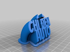 meine angepasste geschwungene 2-Zeile name der Platte office 3d print model - Mito3D