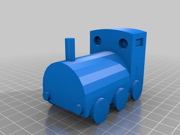 einfache kleine Dampfer-engine-Lok thomas - Spielzeug Spiele 3D print model - Mito3D