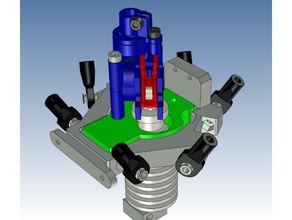 flink mount flsun delta 3d Drucker Teile - adapter delta-Effektor extruder pikant upgrade 3d print model - Mito3D