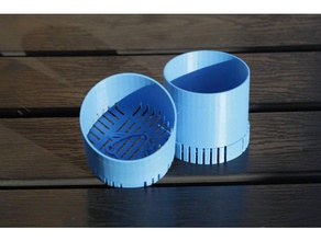 silicagel contenitore filamento 3d la stampante accessori creato freecad della bobina gel di silice soap box dispenser sapone viaggi 3d print model - Mito3D