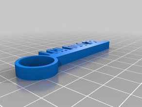 mon personnalisés nametag bar porte-clés 3d print model - Mito3D