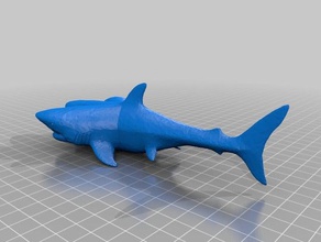 3-headed great white shark animals 3d print model - Mito3D