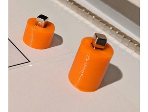 32mm cubo ímã cilindro mangas a cozinha jantar de geladeira kanban 3d print model - Mito3D