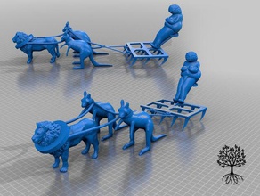 Tier angespannt Pflug unglaubliches gespann Skulpturen 3d print model - Mito3D