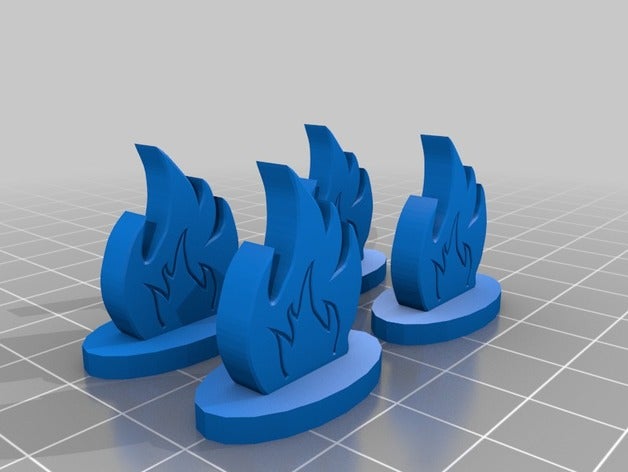 standing flames games 3D print model - Mito3D