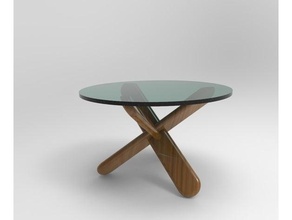 coffe table parametric model customizable dimensions stl demo office 3dmodel drawing furniture joinery render woodworking 3d print model - Mito3D