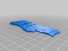 portugal map other 3d print model - Mito3D