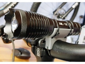 Fahrrad Lampe Taschenlampe Halter Halterung LENKER 318 mm sport im freien 3d print model - Mito3D