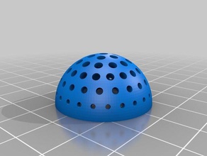 perforated hemisphere other 3d print model - Mito3D