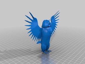 coruja 3d impressão winnie pooh 3d print model - Mito3D