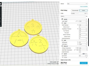 madalya 123 yer meydan okuyor paralar rozetleri oyun 3d print model - Mito3D
