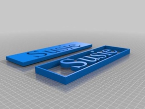 meine angepasste ganz einfachen Namen platesusie Typenschild Zeichen logos 3d print model - Mito3D
