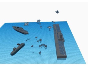 navale set i veicoli battaglia battleship 3d print model - Mito3D