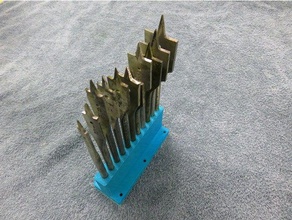 spade bit-Halter tool Inhaber - Boxen spade-Bohrer 3d print model - Mito3D