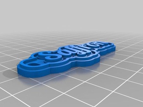 my customized multiline tag saffronor keychain keychains 3d print model - Mito3D