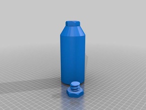 botella de agua contenedores 3d print model - Mito3D