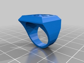bailey brasão da família escudo anel chanfrado 5 anéis 3d print model - Mito3D
