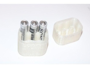 6x aaa caixa de bateria recipientes titular armazenamento a 3d print model - Mito3D