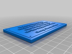 government plaque signs logos custom quote quotes 3d print model - Mito3D