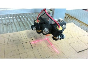 cross-puntatore fai da te co2 laser cutter macchina strumenti puntatore monte 3d print model - Mito3D