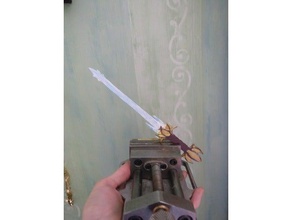 fantasy elven two-handed sword props 3d print model - Mito3D