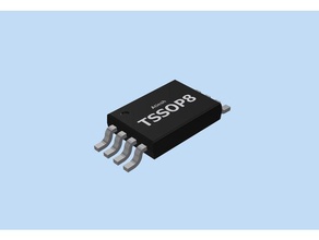 modelo tssop8 ic pacote eletrônica circuito integrado smd 3d print model - Mito3D