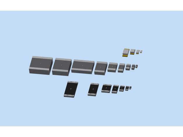 model çeşitli smd bileşenleri elektronik 3D print model - Mito3D