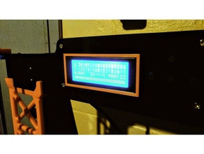 parametric lcd bezel trim customizable 3d printer parts anet a8 case display holder mount 3d print model - Mito3D