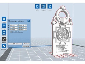 mahavatar babaji sri yantra keychains lithophane 3d print model - Mito3D