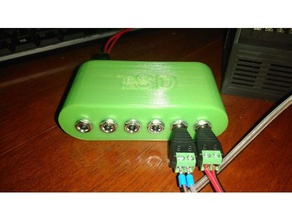 dc de la caja distribución 22x55 25x55mm conectores electrónica 21x55 conector cámara pwr energía redondo 3d print model - Mito3D