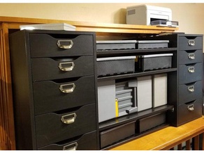 ikea alex organizer shelves storage boxes organization bracket dualextrusion komplement shelf 3d print model - Mito3D