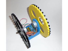 duas rodas de carro mecânico brinquedos 3d print model - Mito3D