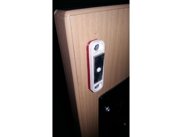 r&eacutehausse-aimant porte darmoire 2mm do agregado familiar armário porta de ímã 3D print model - Mito3D