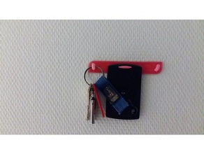 accroche cl&eacutes carte renault ménage clé porte-clés 3d print model - Mito3D