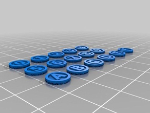 activation markers tabletop gaming games 3d print model - Mito3D