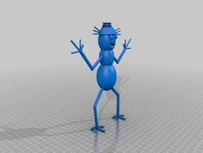 ant screaming animals cartoon character 3d print model - Mito3D