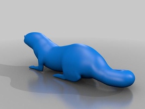 lontra 3d impressão animais 3d print model - Mito3D