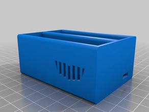 liion 18650 dual charger case gadgets tool vape 3d print model - Mito3D