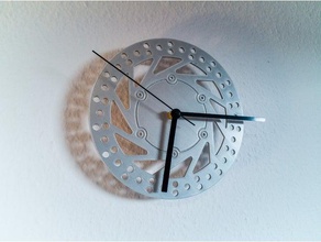 brake disc clock decor time wall 3d print model - Mito3D