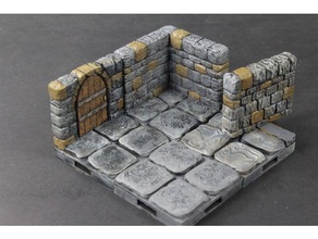 openforge 20 dungeon stone secret doors toy game accessories dnd tiles miniatures openforge2 pathfinder rpg tabletop terrain 3d print model - Mito3D