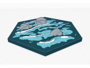 Wasser-Insel 3 - Spielzeug Spiele catan Seeleute 3d print model - Mito3D