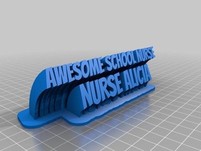 nurse4 office customized 3d print model - Mito3D