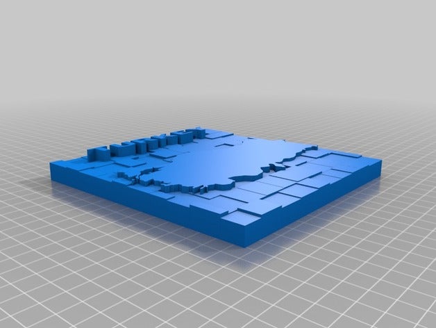turquia parede em 3d a arte mapa 3D print model - Mito3D